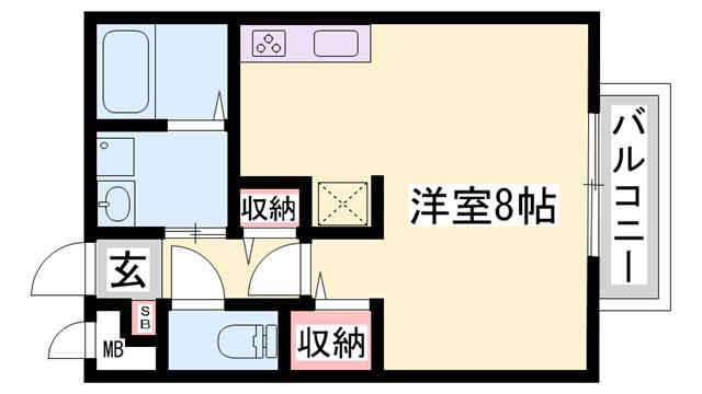 コンフォートテクノIIA(1K/2階)の間取り写真