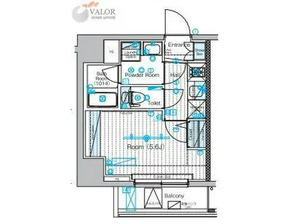 ブライズ関内マキシヴ(1K/5階)の間取り写真
