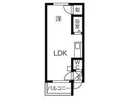 カサデューク平岸41(1LDK/1階)の間取り写真