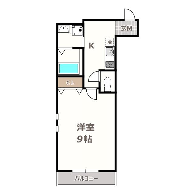 フジパレス今川駅東V番館(1K/3階)の間取り写真