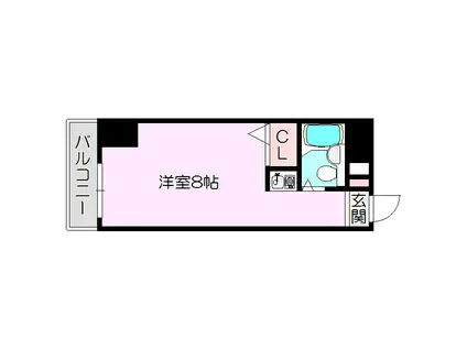 アスタリスク5202(ワンルーム/5階)の間取り写真