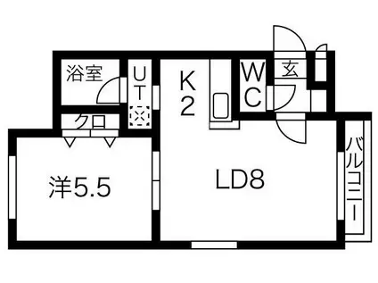 ノヴァ二十四軒(1LDK/3階)の間取り写真