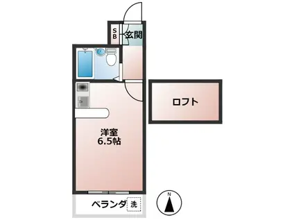 ラ・メゾン(ワンルーム/1階)の間取り写真