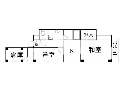 KSCOURT真法院(2SDK/5階)の間取り写真