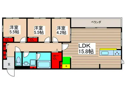 LE LIEN(3LDK/3階)の間取り写真