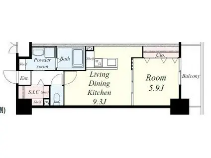レガリア吉塚(1LDK/4階)の間取り写真