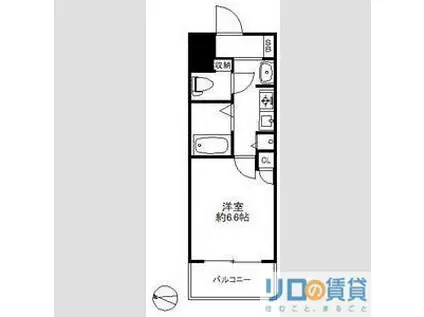 プロシード新大阪シティライフ(1K/2階)の間取り写真