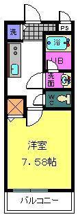 ロイヤルパレス(1K/2階)の間取り写真