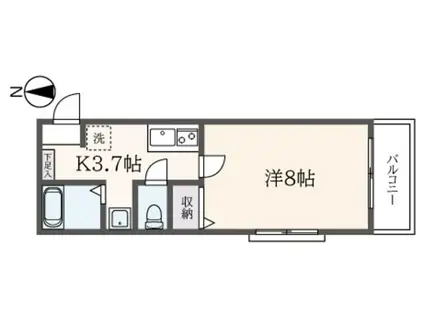 CASA BRANZINO(1K/1階)の間取り写真
