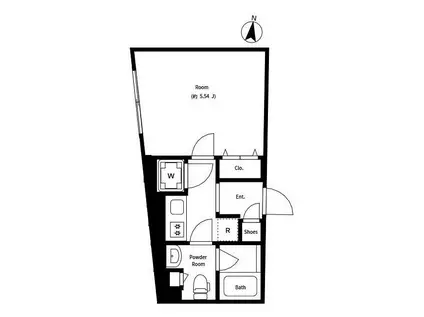 LUDENS UMEYASHIKI E-ST(1K/5階)の間取り写真