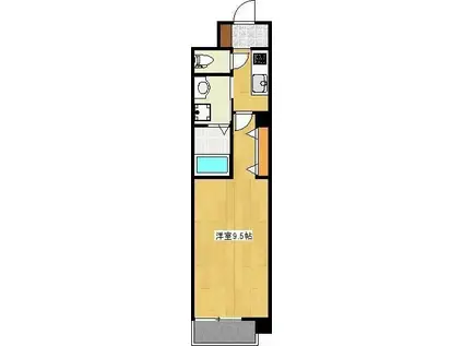 クロノス32小沢町(1K/3階)の間取り写真