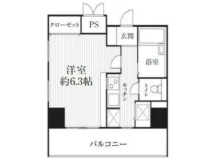 HF南麻布レジデンス(1K/10階)の間取り写真