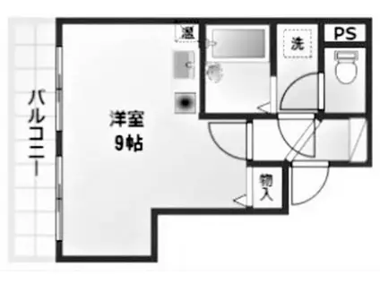 アビタシオン(ワンルーム/2階)の間取り写真