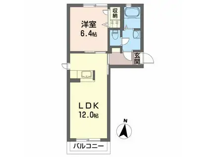 サンクチュアリK(1LDK/2階)の間取り写真