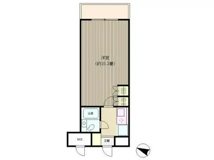 ピュアハイム本田(1K/8階)の間取り写真