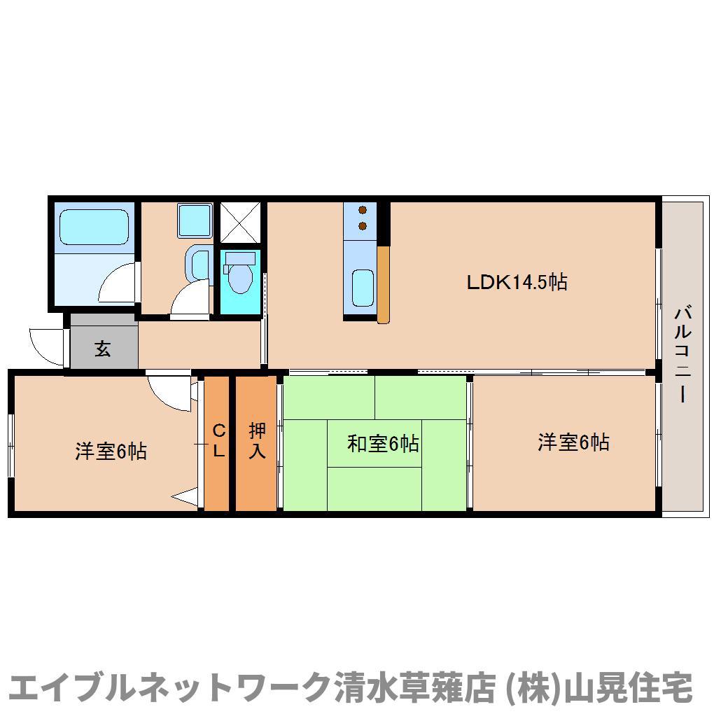 パルクプロッシュ(3LDK/2階)の間取り写真