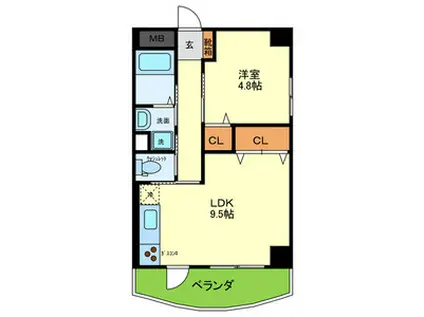 ドイマンション(1LDK/3階)の間取り写真
