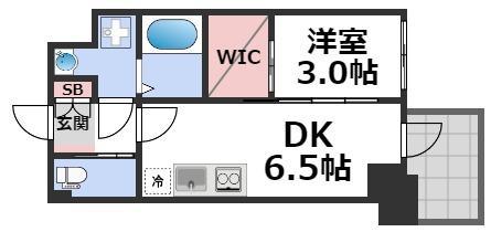 セレニテ堺筋本町リアン(1DK/9階)の間取り写真