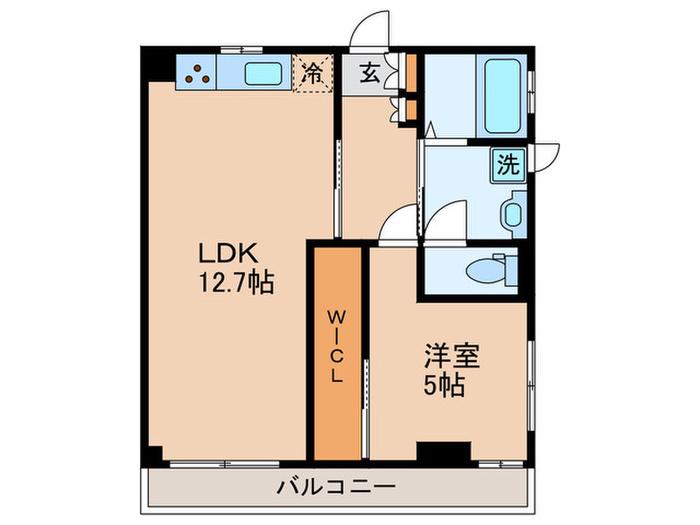 パールメゾン(1LDK/1階)の間取り写真