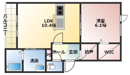 EAGLEX(1LDK/2階)の間取り写真