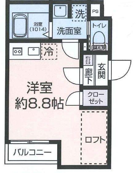 CLAN ONE(ワンルーム/1階)の間取り写真