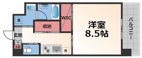 PHOENIX CLOVE TOMOI(1K/4階)の間取り写真