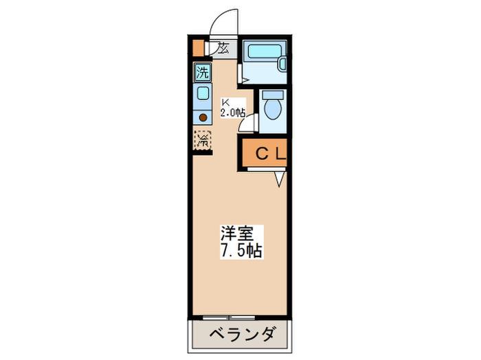 メゾン相模(1K/2階)の間取り写真