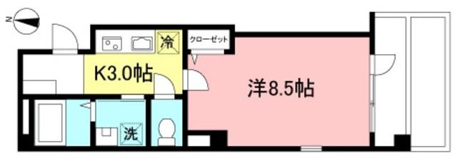 イオス世田谷(1K/3階)の間取り写真