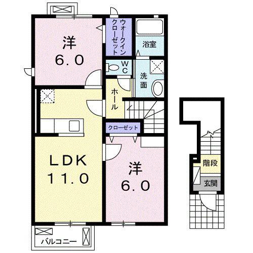 トートワーズ(2LDK/2階)の間取り写真