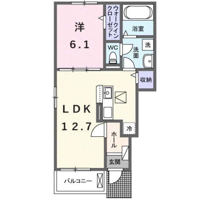 フェリーチェ(1LDK/1階)の間取り写真