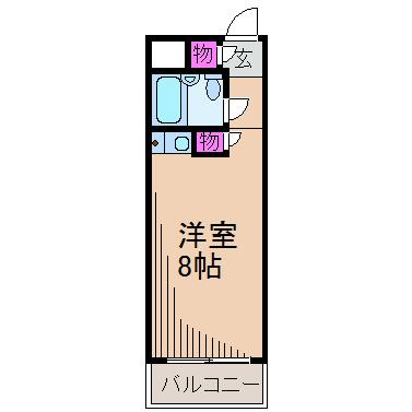 セザール第三日吉(ワンルーム/3階)の間取り写真
