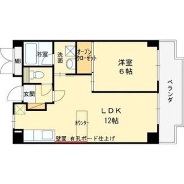ロイヤルハイツ松ヶ丘(1LDK/2階)の間取り写真