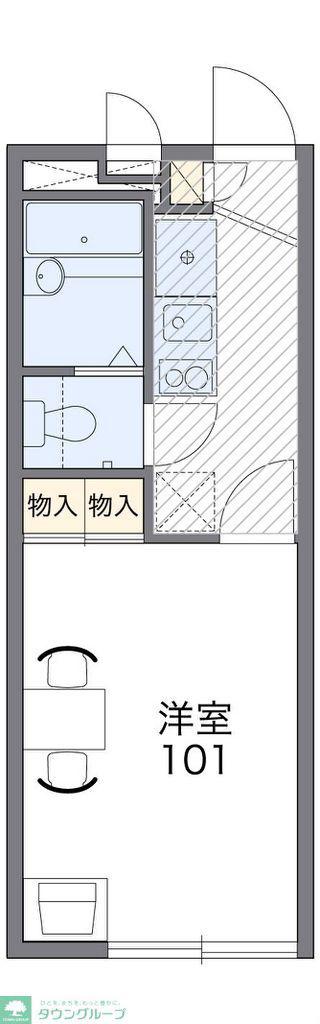 レオパレスエスポワール(1K/2階)の間取り写真