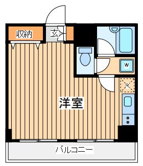 ラ・レジダンス・ド・鷺沼(ワンルーム/3階)の間取り写真