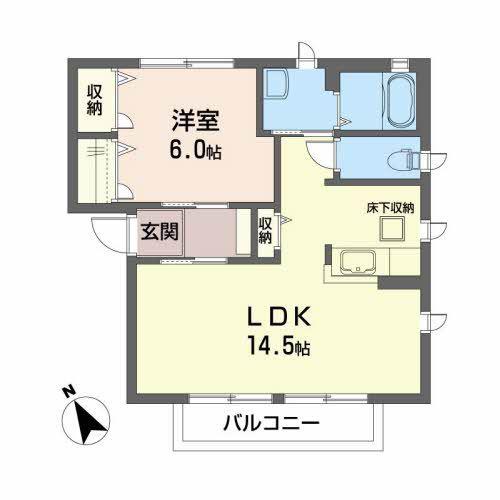 パークハイム(1LDK/1階)の間取り写真
