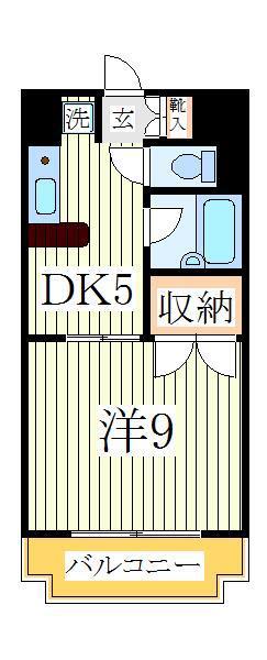 Y・Rレジデンス(1DK/5階)の間取り写真