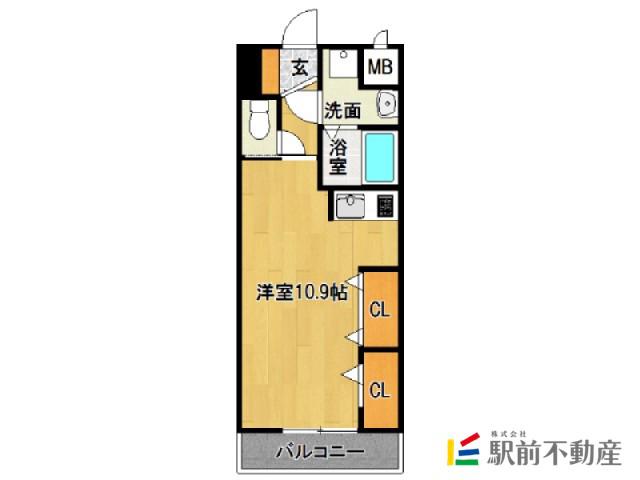 アクアルーチェ(1K/4階)の間取り写真