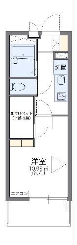 レオパレスカーサ みずほ(1K/2階)の間取り写真