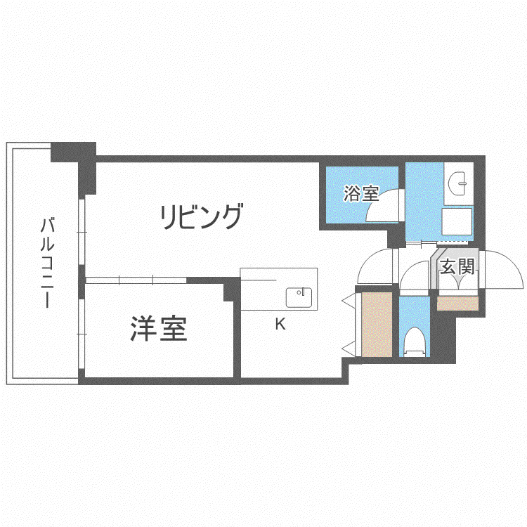 エンバシープレイス(1LDK/8階)の間取り写真