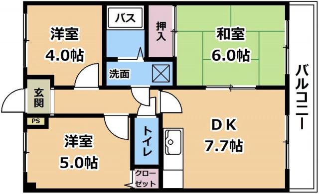 ブライトンステージ(3DK/3階)の間取り写真