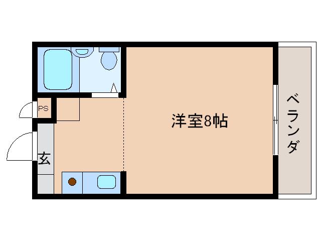 レーク山一(1K/3階)の間取り写真