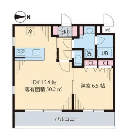 ウェスティング中野坂上(1LDK/3階)の間取り写真