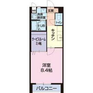シャルリラ(1K/1階)の間取り写真