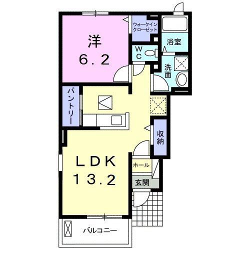 サン・クオーレ(1LDK/1階)の間取り写真