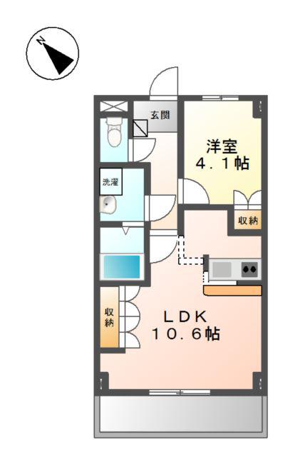 クオリティ・パレス(1LDK/5階)の間取り写真