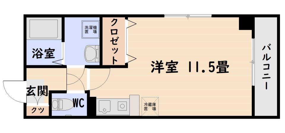 レジデンスFUKU(ワンルーム/3階)の間取り写真