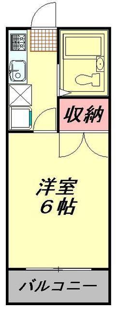 清水町一番館(1K/2階)の間取り写真