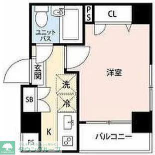 スカイコート新宿曙橋第2(1K/3階)の間取り写真