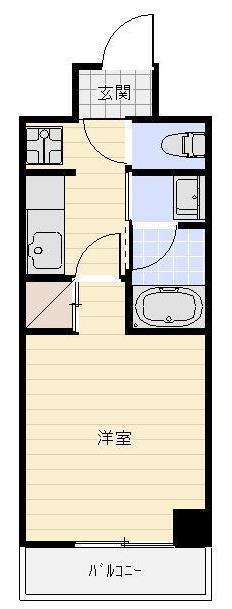 IS常盤(1K/5階)の間取り写真