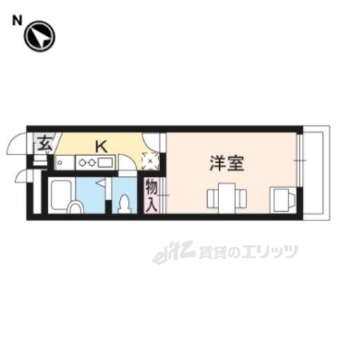 レオパレスサントネ(1K/1階)の間取り写真